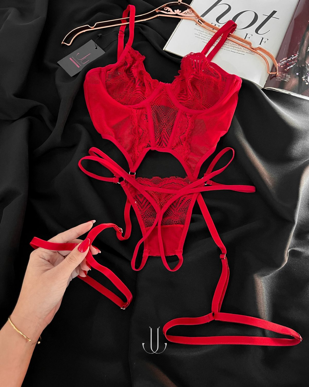 Conjunto Cinta Liga Luxo