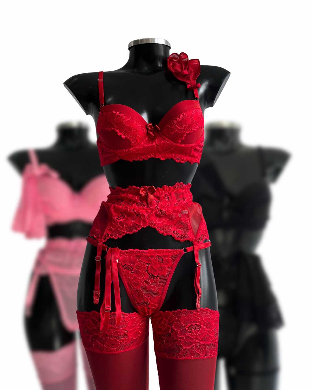 Lingerie Completa Conjunto Bojo Cropped Scarlett Cinta Liga