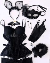 Kit Sado Afrodisíaca Espartilho BDSM